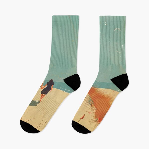 Item preview, Loving couple on the beach in summer with dunes designed and sold by NordicArtPrint.
