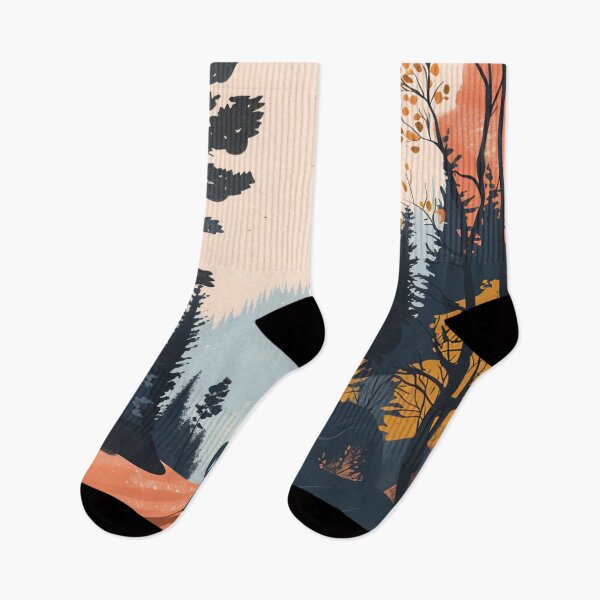 Item preview, Couple in Scandinavian landscape with forest designed and sold by NordicArtPrint.