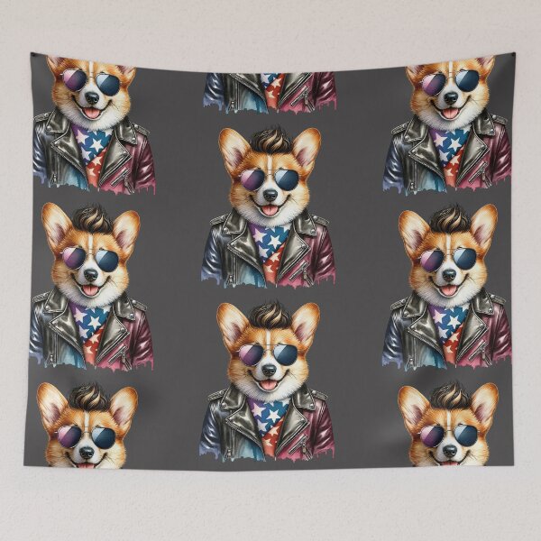 Item preview, Welsh Corgi Rock Star designed and sold by 93-Store.