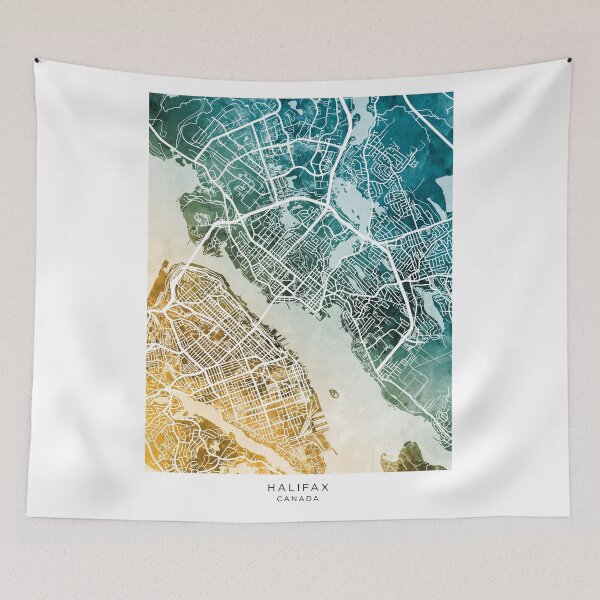 Item preview, Halifax Street Map designed and sold by ArtPrints.