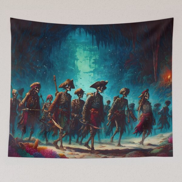 Item preview, Marching Pirate Skeletons designed and sold by h00ch2003.