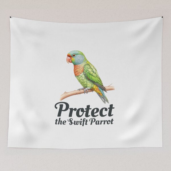 Item preview, Protect the Swift Parrot designed and sold by musthavewords.