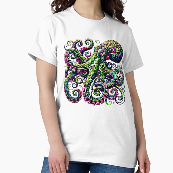 Vista previa del artículo con la obra «Octopsicodelia», diseñado y vendido por IrenShop.
