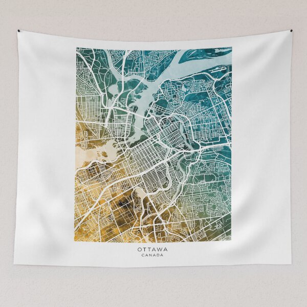 Item preview, Ottawa Street Map designed and sold by ArtPrints.