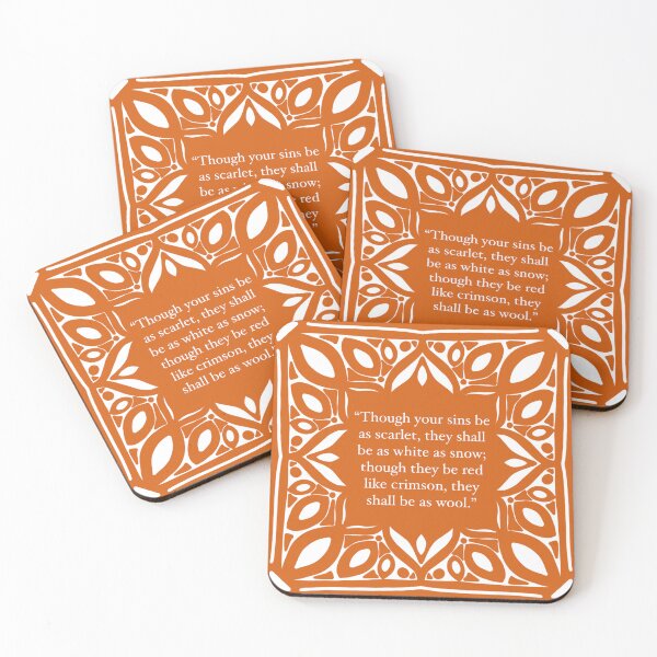 Item preview, (Isaiah 1:18) Elegant Spanish Tiles Inspired Bible Verse Art  designed and sold by Mayalight.