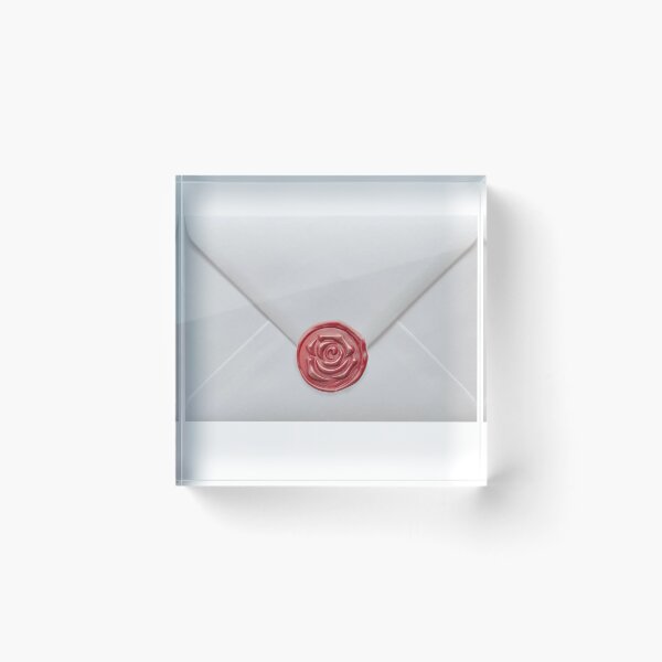 Item preview, scarlet red coquette rose wax seal envelope  designed and sold by truddyy.