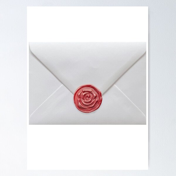 Item preview, scarlet red coquette rose wax seal envelope  designed and sold by truddyy.