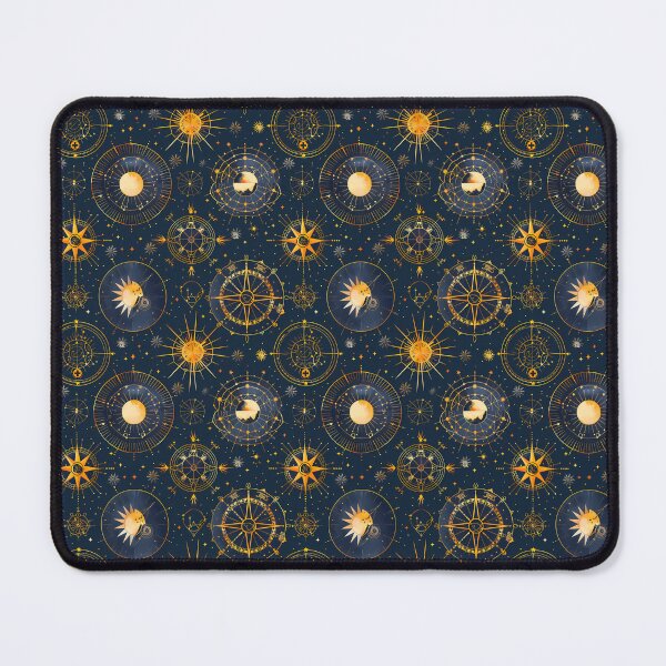 Item preview, Dark academia gold and blue astrology pattern designed and sold by EternalScholar.