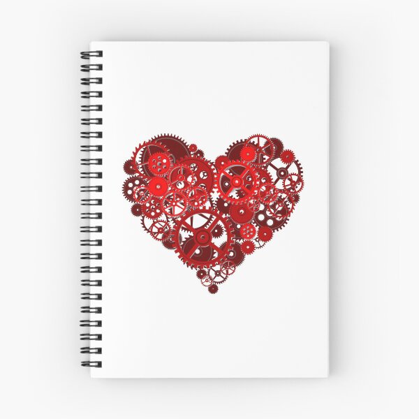 Item preview, Heart Gearwheel (white) designed and sold by DreamPrintPro.