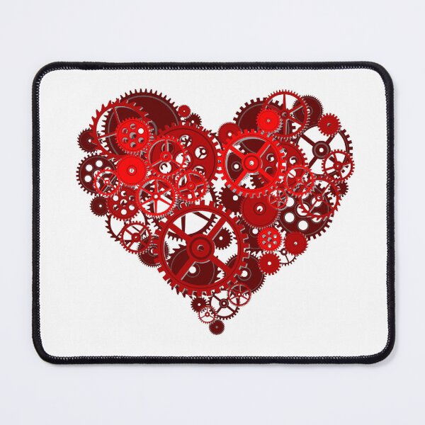 Item preview, Heart Gearwheel (white) designed and sold by DreamPrintPro.