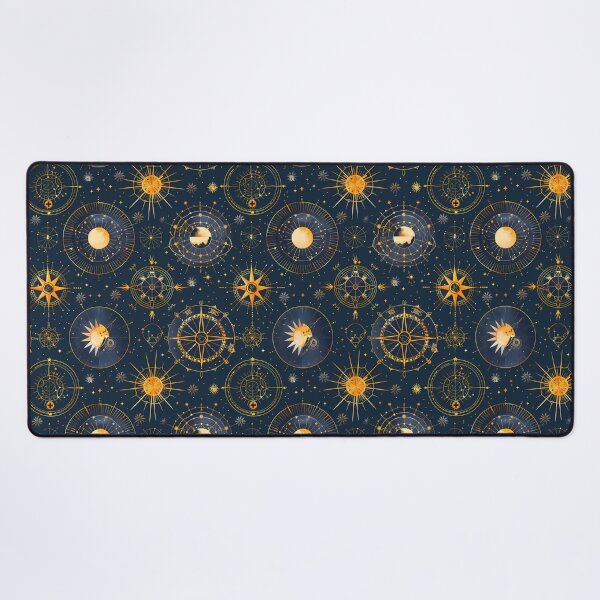 Item preview, Dark academia gold and blue astrology pattern  designed and sold by EternalScholar.