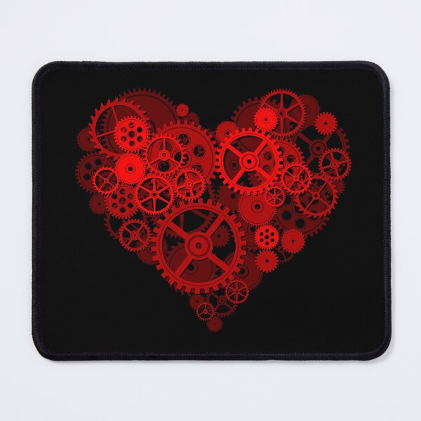 Item preview, Heart Gearwheel (black) designed and sold by DreamPrintPro.