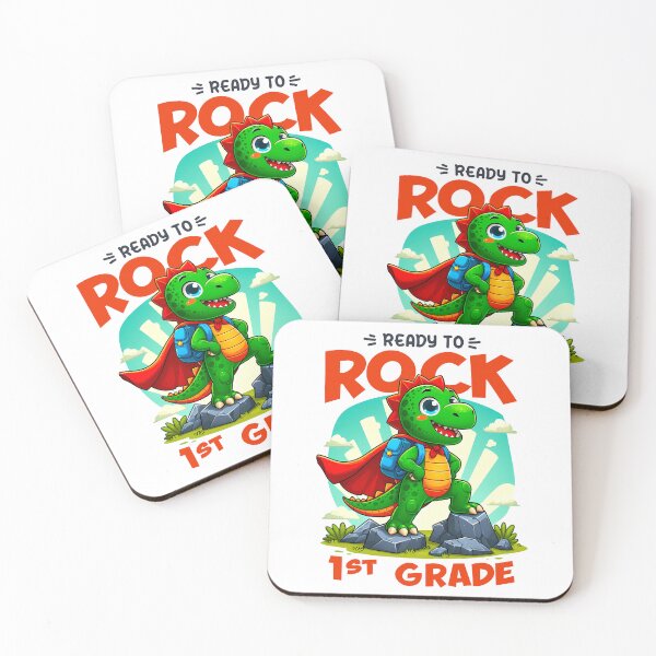 Item preview, Kids Ready to Rock the 1st Grade Dinosaur Back to School Boys  designed and sold by JUSTBEELEGANT.