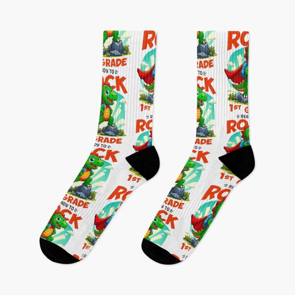 Item preview, Kids Ready to Rock the 1st Grade Dinosaur Back to School Boys  designed and sold by JUSTBEELEGANT.