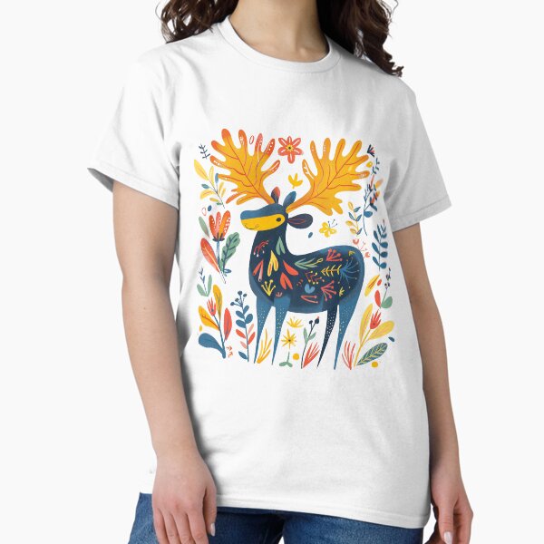 Item preview, Colorful abstract illustration of a whimsical deer with vibrant floral elements surrounding it. designed and sold by primtawan.