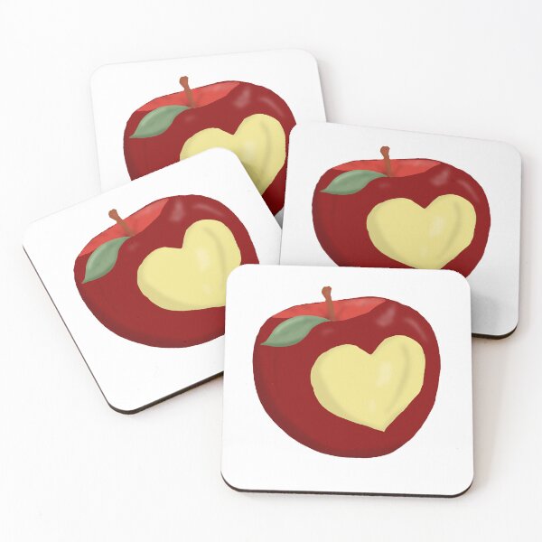 Item preview, heart shaped bitten apple designed and sold by truddyy.