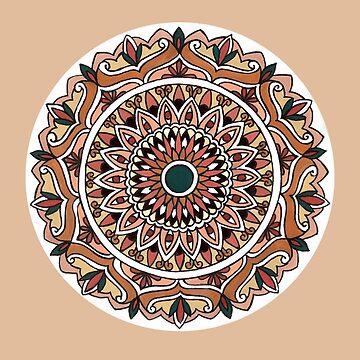 Artwork thumbnail, Earthy Elegance Mandala by papierquarell