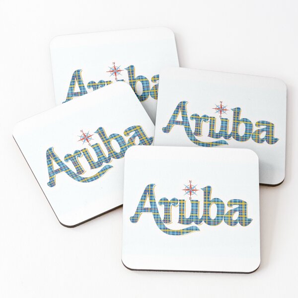 Item preview, Aruba tartan flag colors logo designed and sold by Tirsot.