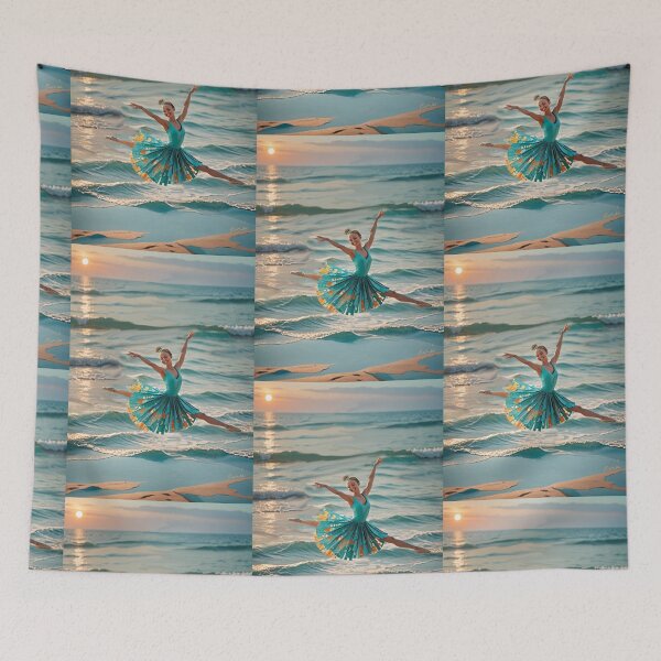 Item preview, Orange Sunset Beach Ballet Jeté  designed and sold by IvaRenee.