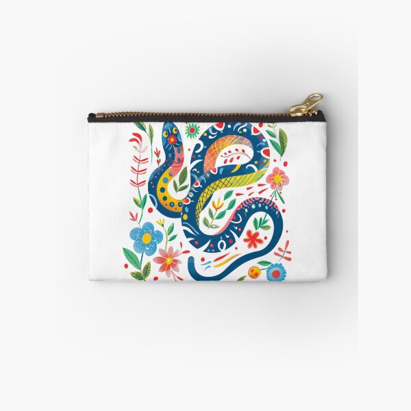 Item preview, Colorful, artistic snake illustration intertwined with vibrant flowers and foliage, depicting a lively and intricate design. designed and sold by primtawan.