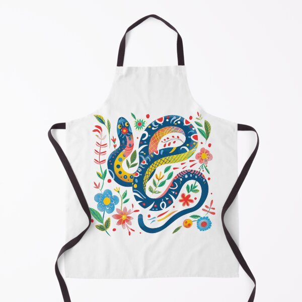 Item preview, Colorful, artistic snake illustration intertwined with vibrant flowers and foliage, depicting a lively and intricate design. designed and sold by primtawan.