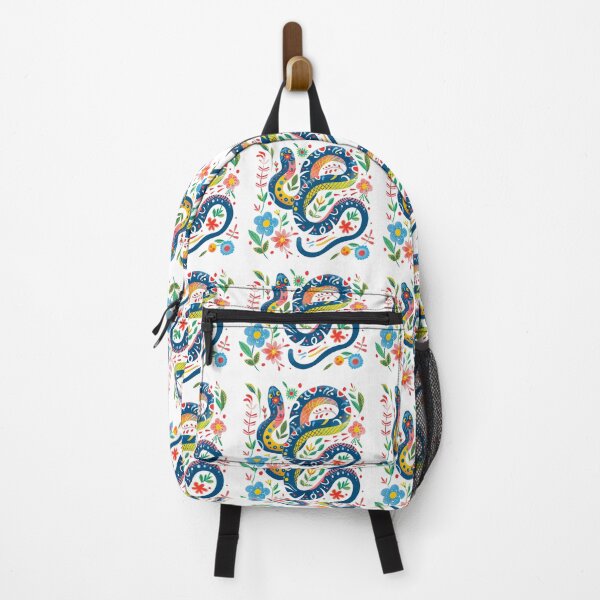 Item preview, Colorful, artistic snake illustration intertwined with vibrant flowers and foliage, depicting a lively and intricate design. designed and sold by primtawan.