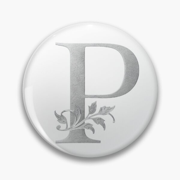 Item preview, Luxury Floral Monogram P: Elegant Grey and Silver Typography designed and sold by Fil4.