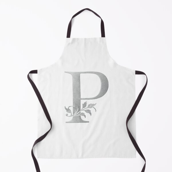 Item preview, Luxury Floral Monogram P: Elegant Grey and Silver Typography designed and sold by Fil4.