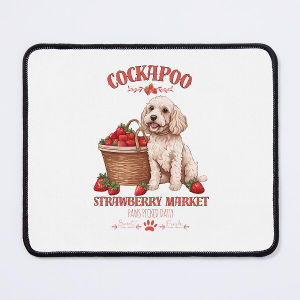 Item preview, Coquette Aesthetic Dog Strawberry market paws picked daily sweet and fresh cockapoo designed and sold by GoodyPaws.