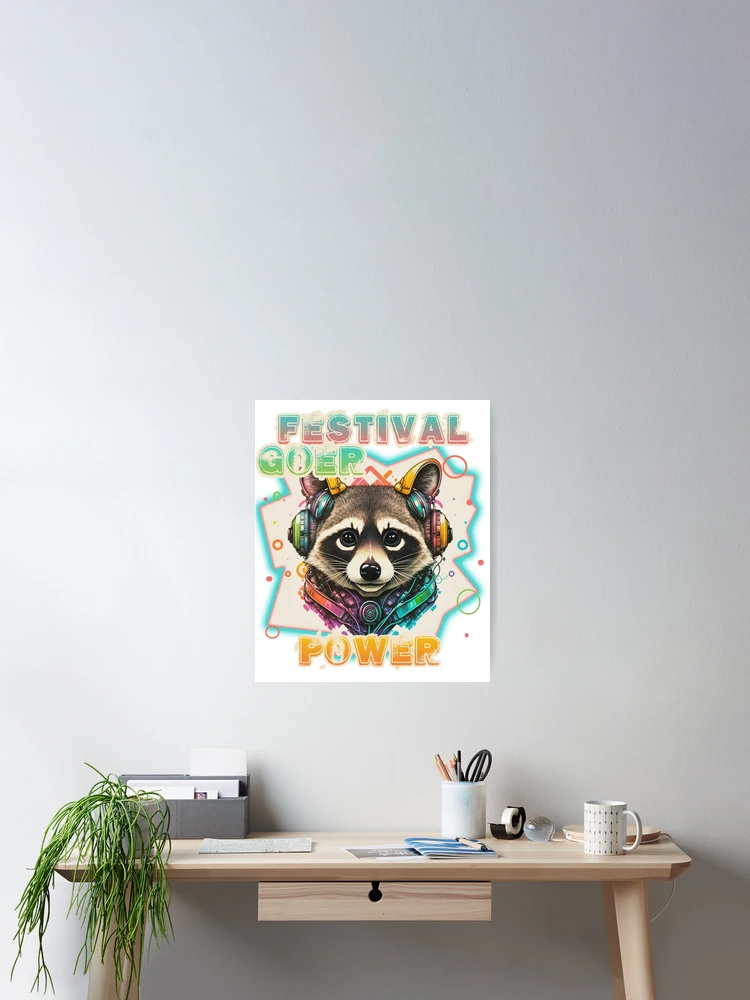 Thumbnail 2 of 3, Poster, MUSIC FESTIVAL RACOON designed and sold by InNeRoDa.