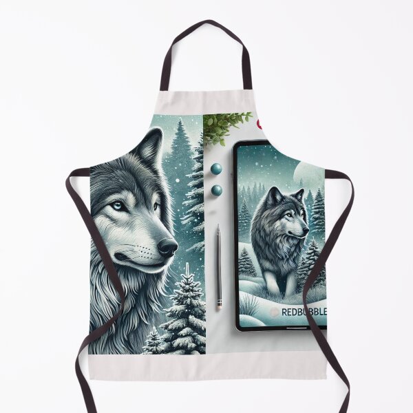 Artikelvorschau, Schneewolf-Uhr entworfen und verkauft von WildVista.
