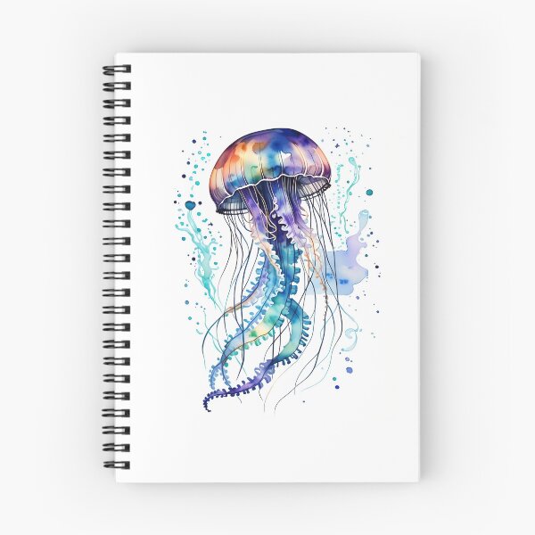Item preview, Multicolour Jellyfish in Watercolours @fluidwatercolor  designed and sold by fluidwatercolor.