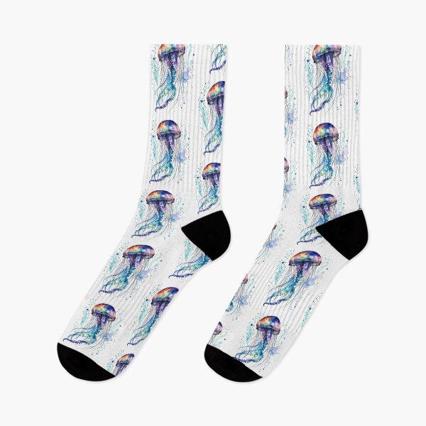 Item preview, Multicolour Jellyfish in Watercolours @fluidwatercolor  designed and sold by fluidwatercolor.