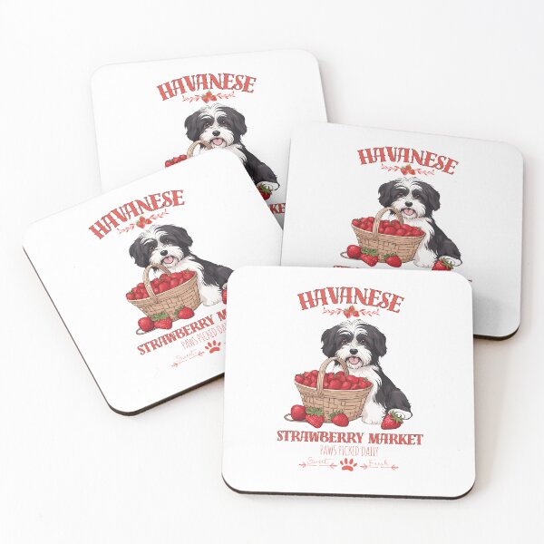 Item preview, Coquette Aesthetic Dog Strawberry market paws picked daily sweet and fresh havanese designed and sold by GoodyPaws.