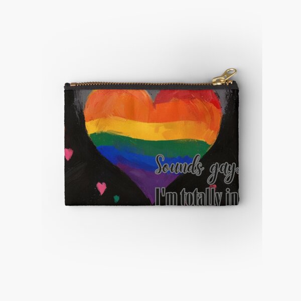 Item preview, Sounds Gay LGBTQ Rainbow Heart designed and sold by WishLuckShop.