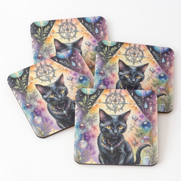 Item preview, Whimsically Witchy Black Cat III Egyptian inspired  designed and sold by UnicornAndRaven .