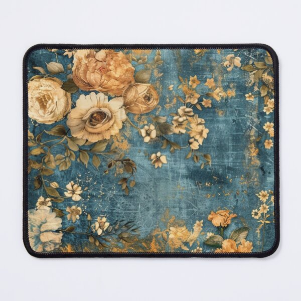 Artikelvorschau, Vintage florale Eleganz auf Distressed Teal entworfen und verkauft von GhadeerGhonaim.