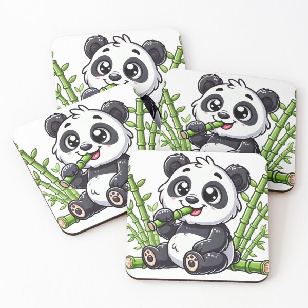 Item preview, Cute Panda Eating Bamboo - Adorable and Whimsical Design designed and sold by NattyGe.