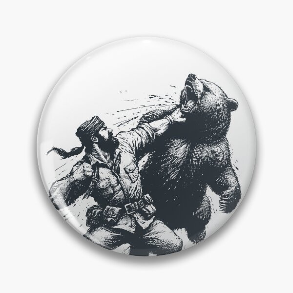Item preview, Man vs. Bear: The Knockout Hunting Camping BLACK designed and sold by Anniebuh.