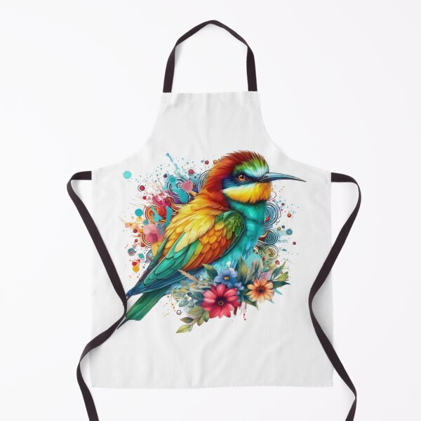 Item preview, A cute bee-eater with various colorful leaves and flowers designed and sold by Marcoshop10.
