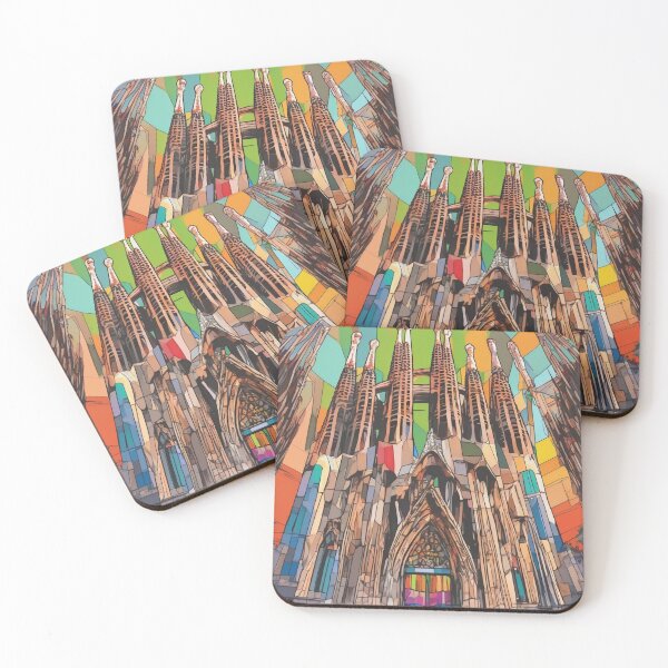 Item preview, The Sagrada Familia in Barcelona, pop-art design inspired by the work of Gaudí. designed and sold by butikoshop.