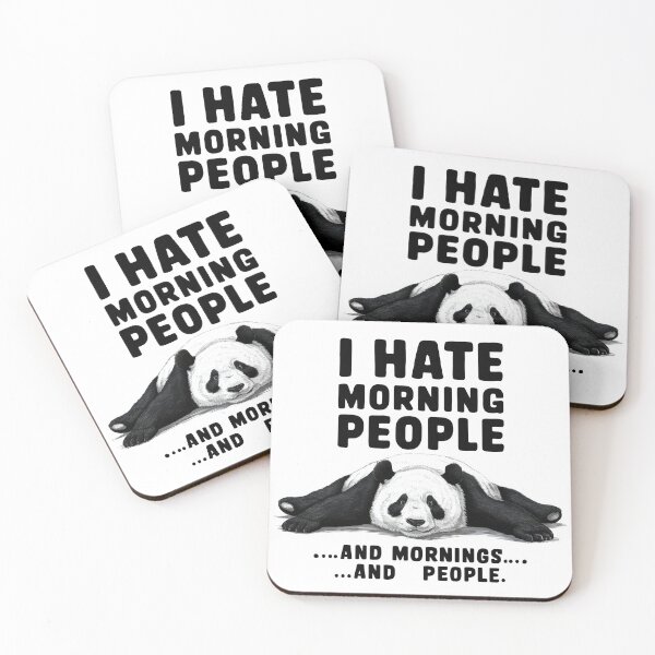 Item preview, I HATE MORNING PEOPLE AND PEOPLE AND MORNINGS designed and sold by Firas Aljazzar.
