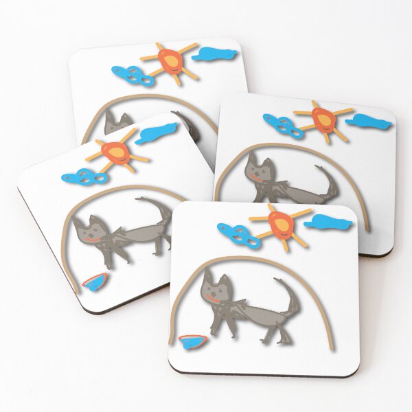 Item preview, childrens drawing dog and dogy house designed and sold by greenysweeny.