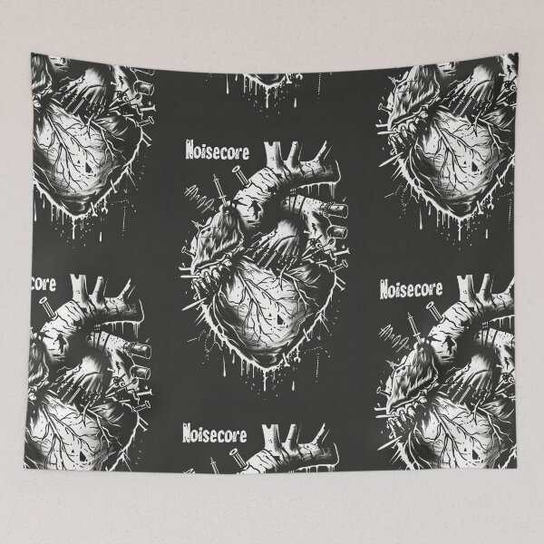 Item preview, Heart with "Noisecore" Text in Graffiti Style designed and sold by Piotrek0001.