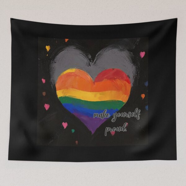 Item preview, Make Yourself Proud Rainbow Heart designed and sold by WishLuckShop.