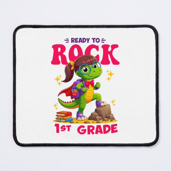 Item preview,  Kids Ready to Rock the 1st Grade Dinosaur Back to School Girls Gift designed and sold by JUSTBEELEGANT.