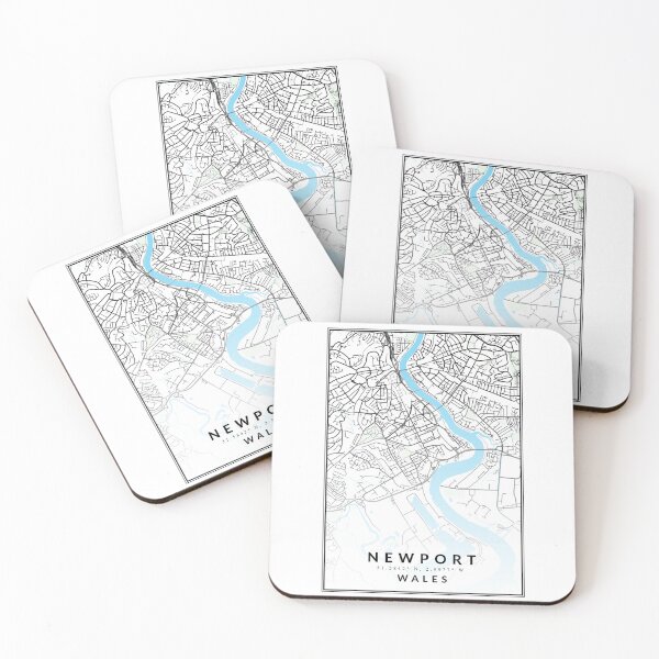 Item preview, Newport South Wales Street Map Minimalistic Home Decor designed and sold by tbcreationsuk.