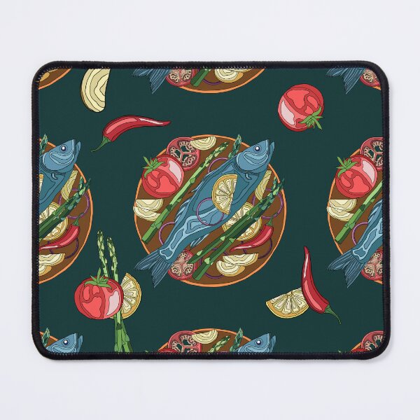 Item preview, Seabass, grilled fish, pattern designed and sold by AvotArt.