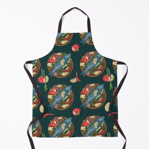 Item preview, Seabass, grilled fish, pattern designed and sold by AvotArt.