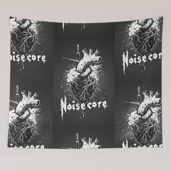 Item preview, Heart with "Noisecore" Text in Graffiti Style designed and sold by Piotrek0001.
